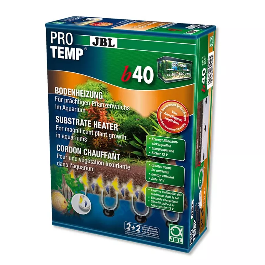 JBL PROTEMP B20 Bodenheizung Für Aquarien – 20 W, Für 60-200 Liter, Mit 4,9 M Heizkabel