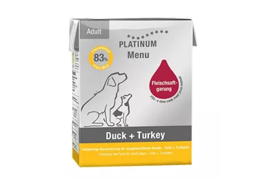 Platinum Menu Adult Duck+Turkey - Hunde-Nassfutter 