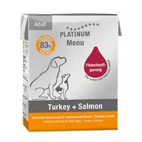 Platinum Menu Adult Turkey + Salmon - Hunde-Nassfutter 