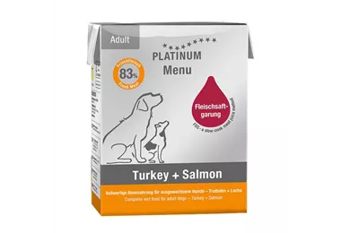 Platinum Menu Adult Turkey + Salmon - Hunde-Nassfutter 