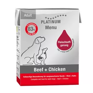 Platinum Menu Adult Beef + Chicken - Hunde-Nassfutter 