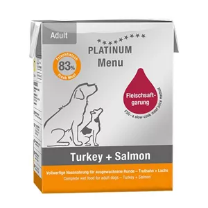 Platinum Menu Adult Turkey + Salmon - Hunde-Nassfutter 