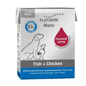 Platinum Menu Adult Fish + Chicken - Hunde-Nassfutter 