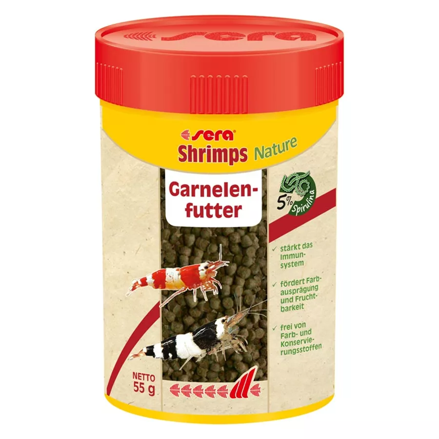 sera Shrimps Nature 100ml - Garnelenfutter mit Spirulina