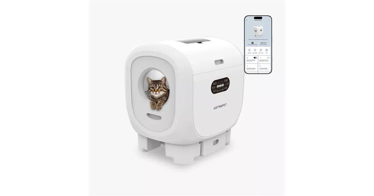 AstroPet Jupiter - Selbstreinigende Katzentoilette App gesteuert