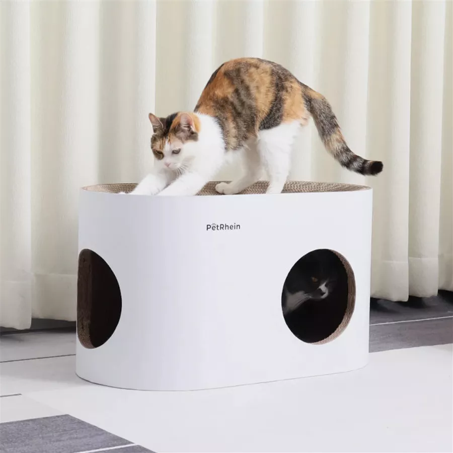 AstroPet Safari Lodge Katzenhöhle mit Kratzbrett 