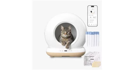 AstroPet Neptune - Selbstreinigende Katzentoilette - Max Paket 