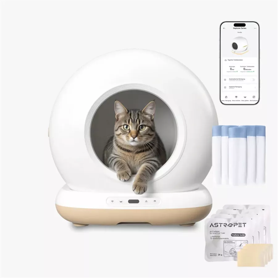 AstroPet Neptune - Selbstreinigende Katzentoilette - Max Paket 