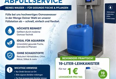 Osmosewasser-Abfüllservice pro Liter