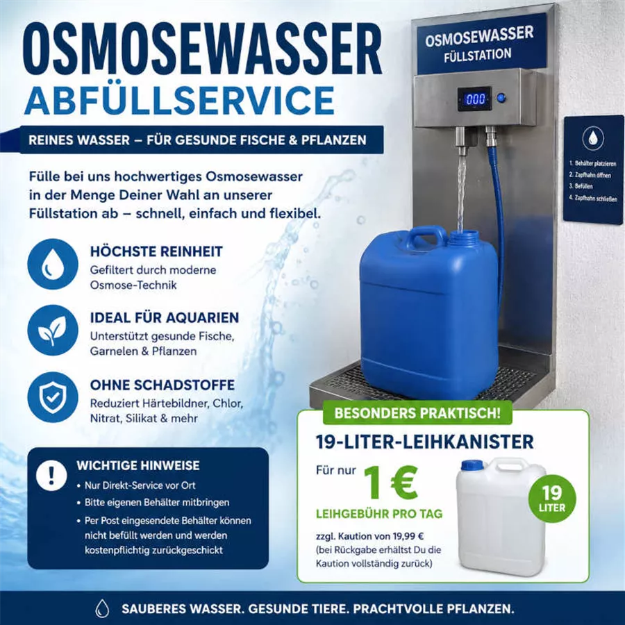 Osmosewasser-Abfüllservice pro Liter