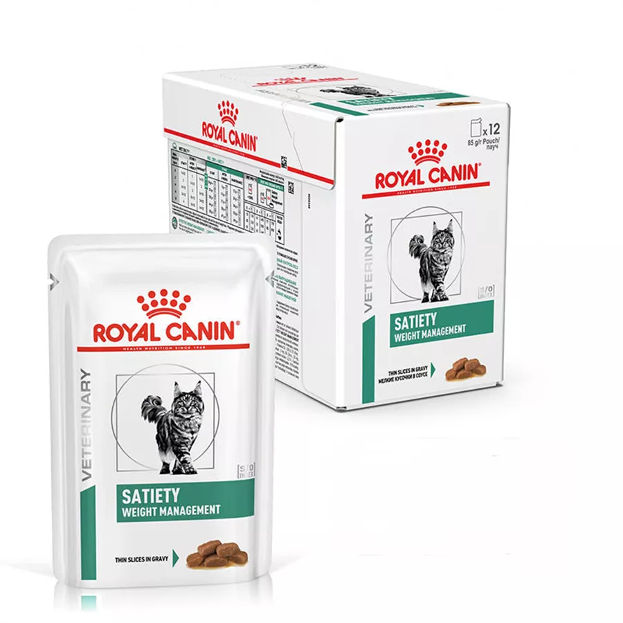 ROYAL CANIN Veterinary Satiety Weight Management feine Stückchen in Soße 12 x 85 g