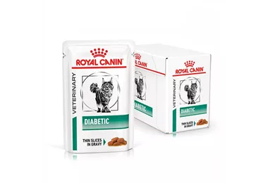 ROYAL CANIN Veterinary Diabetic Feine Stückchen in Soße für Katzen 12 x 85g