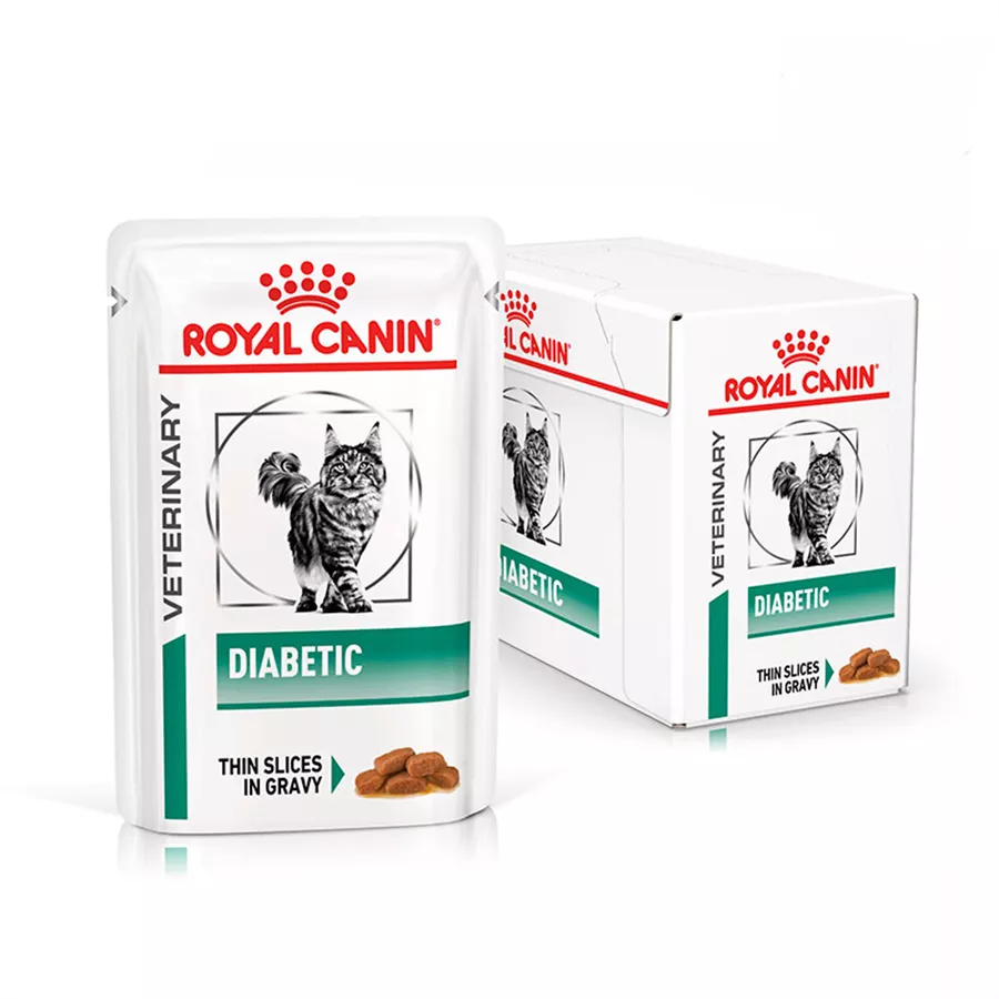 ROYAL CANIN Veterinary Diabetic Feine Stückchen in Soße für Katzen 12 x 85g