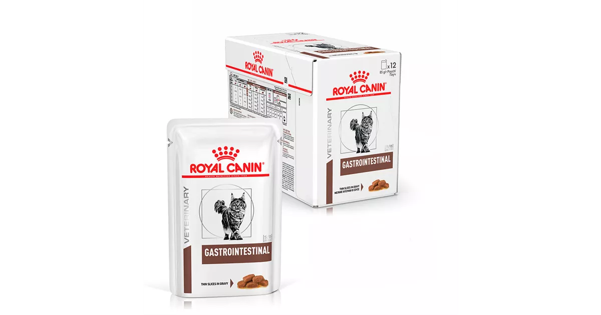 ROYAL CANIN Veterinary Gastrointestinal Feine Stückchen in Soße für Katzen 12 x 85 g