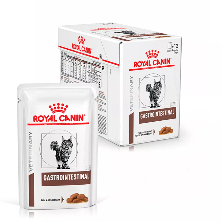 ROYAL CANIN Veterinary Gastrointestinal Feine Stückchen in Soße für Katzen 12 x 85 g