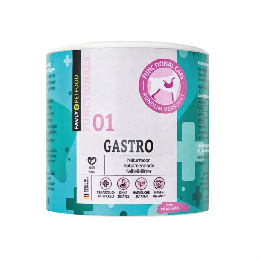 FAVLY Petfood Gastro Pulver - Sodbrennen & Grasfressen 250g